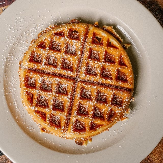 Plain Waffle Butter & Syrup.
