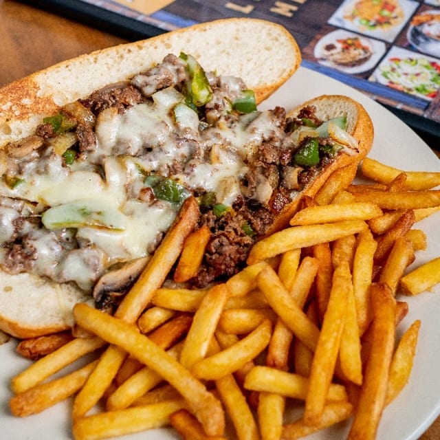 Philly Cheese Steak Sandwich.