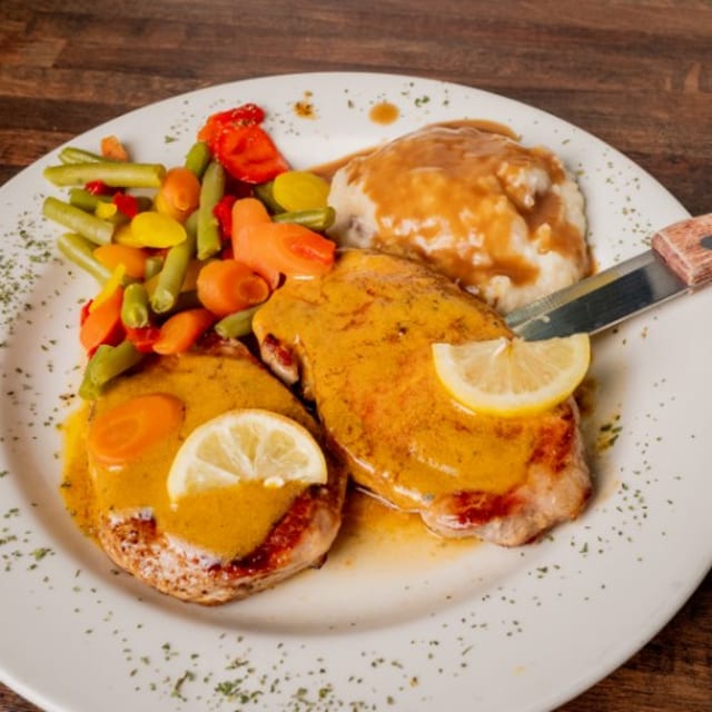 Greek Style Pork Chops.